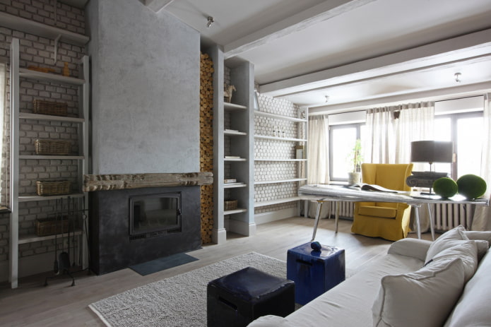 interieur van een studeerkamer in loftstijl