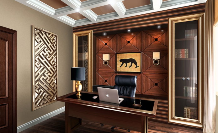 art deco studeerkamer interieur