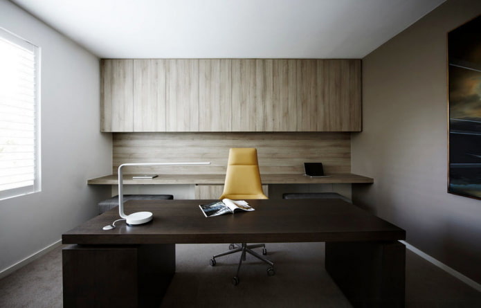 minimalistisch studeerkamerinterieur