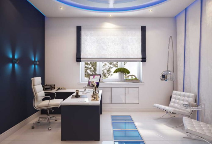 minimalistisch studeerkamerinterieur