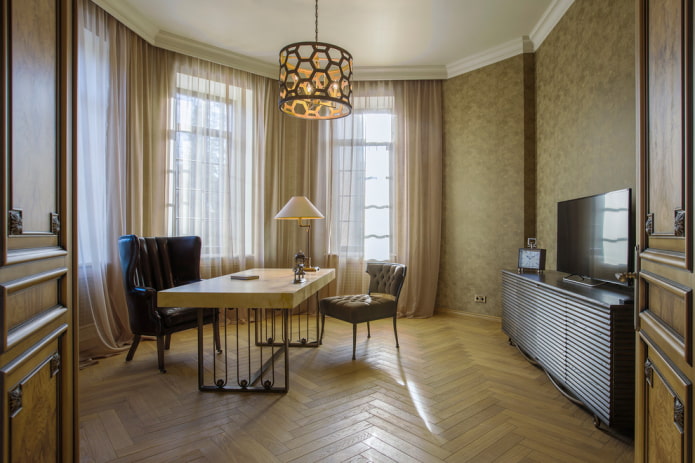 verlichting in het interieur van de studeerkamer
