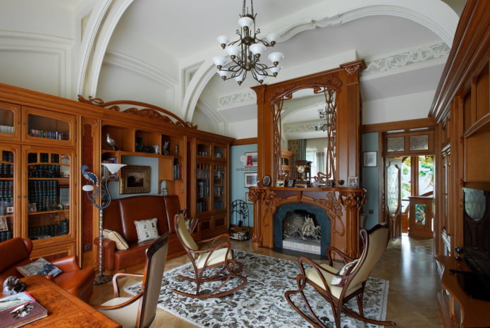 interieur van een studeerkamer in een moderne stijl