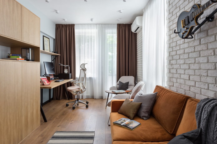 meubels in het interieur van de studeerkamer
