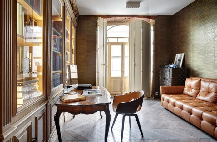 interieur van een studeerkamer in loftstijl