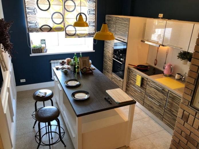 keukenset in het interieur van een keuken van 10 m?