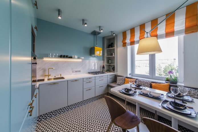 meubelset in het interieur van een keuken van 10 m?