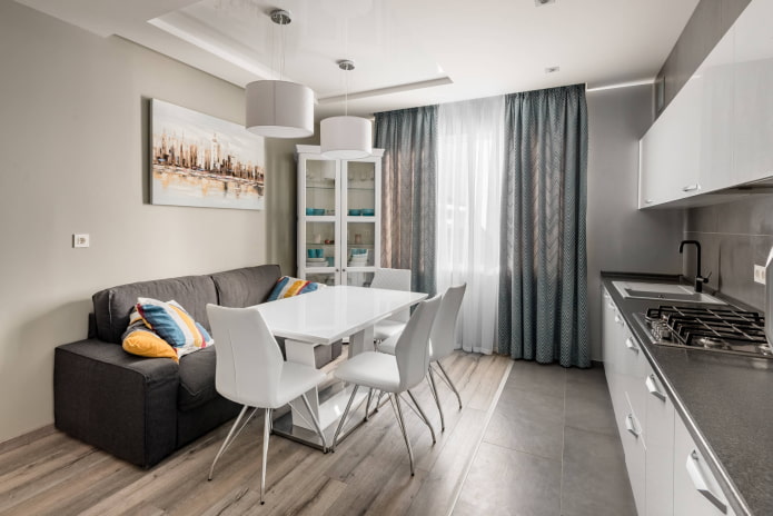 ruime bank in de keuken