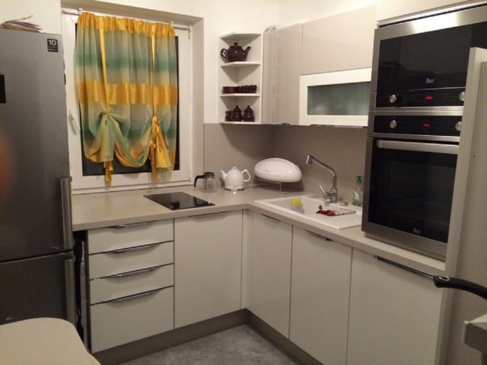 gordijnen in de keuken