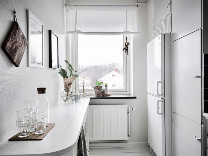 witte Scandinavische keuken