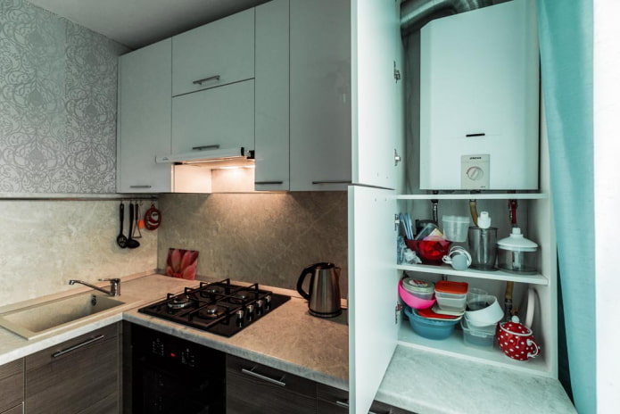 keukenoppervlak van 5 m? met een gasboiler