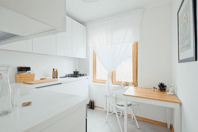 keuken van 6 vierkante meter in Scandinavische stijl