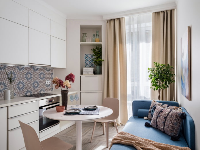 keukeninterieur van 6 vierkante meter