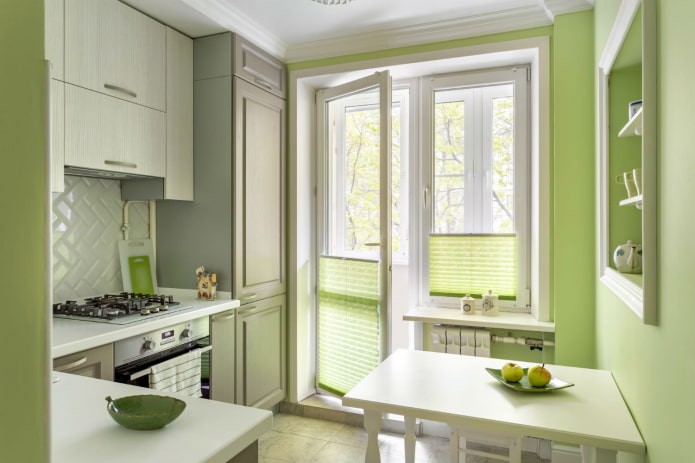 keuken 7 m? in groene tinten
