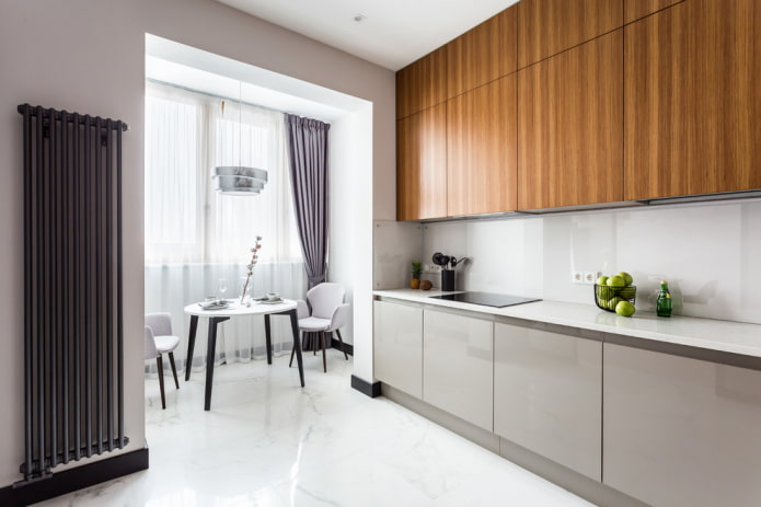 het plannen van een keuken met een balkon