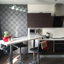 Keukenontwerp met bar: 60 moderne foto's in het interieur -19