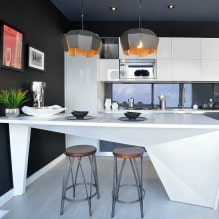 Keukenontwerp met bar: 60 moderne foto's van het interieur -6