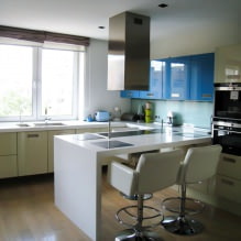 Keukenontwerp met bar: 60 moderne foto's van het interieur -15