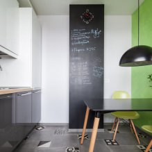 Keukenontwerp met groen behang: 55 moderne foto's in het interieur - 5