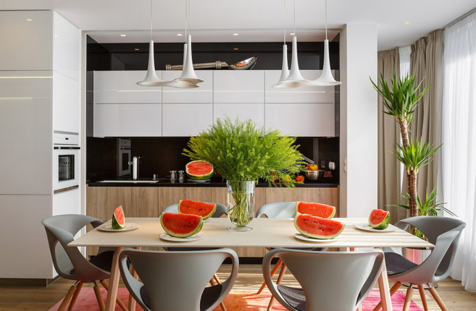 inrichting in het interieur van gecombineerde kamers