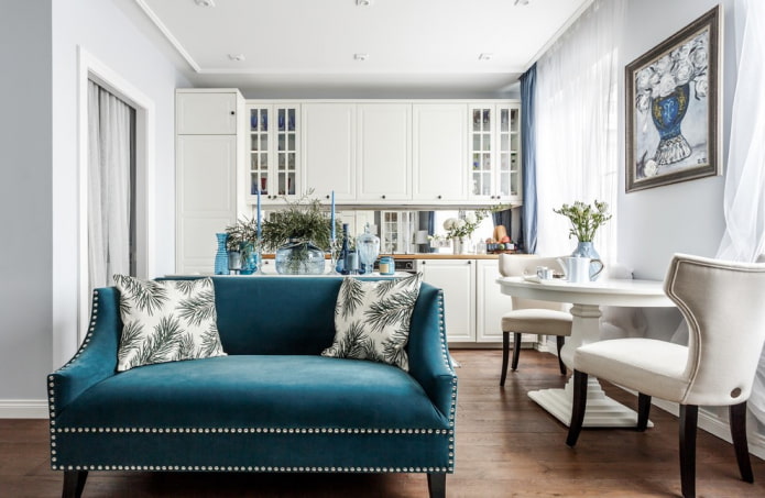 inrichting in het interieur van gecombineerde kamers