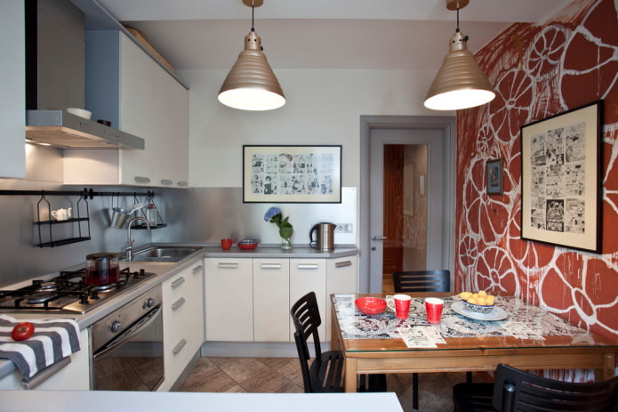 Uitzicht op de keuken vanuit het raam