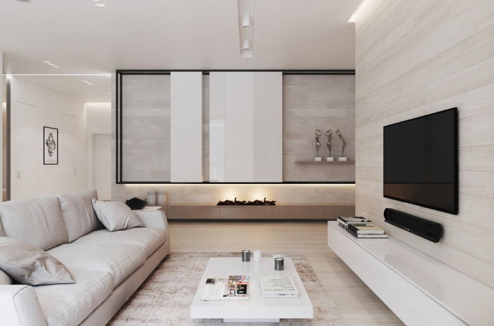 interieur van een driekamerappartement van 100 vierkante meter