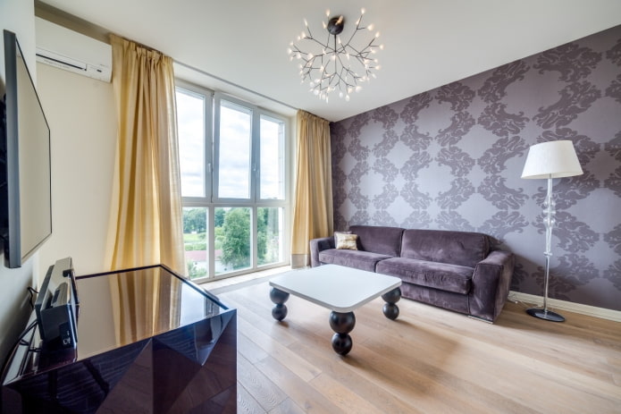 interieur van een tweekamerappartement van 100 vierkante meter