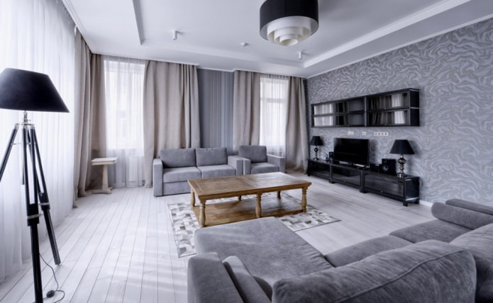interieur van een tweekamerappartement van 100 vierkante meter