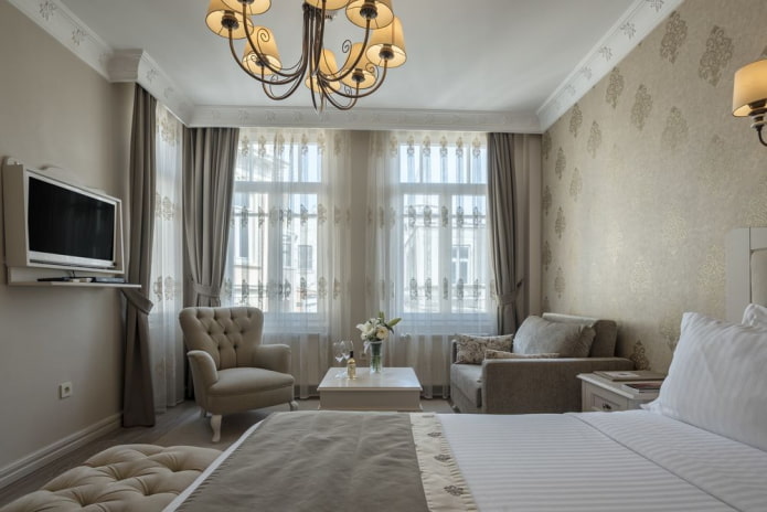 interieur van een tweekamerappartement van 100 vierkante meter