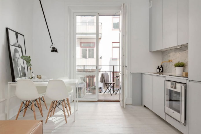 interieur van een appartement van 100 vierkante meter in Scandinavische stijl