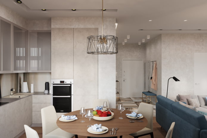 interieur van een tweekamerappartement van 100 vierkante meter