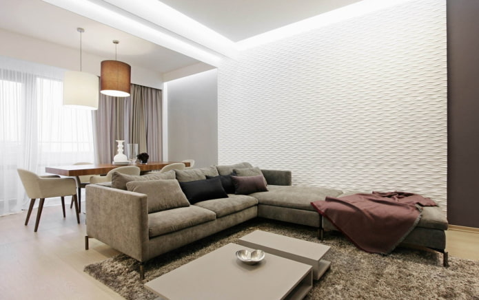 interieurontwerp van een appartement van 100 vierkante meter
