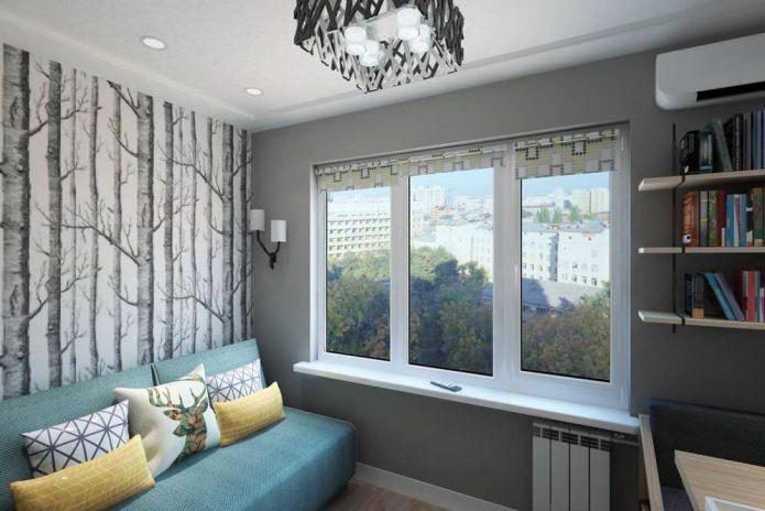 foto-ontwerp van een appartement van 14 m?.