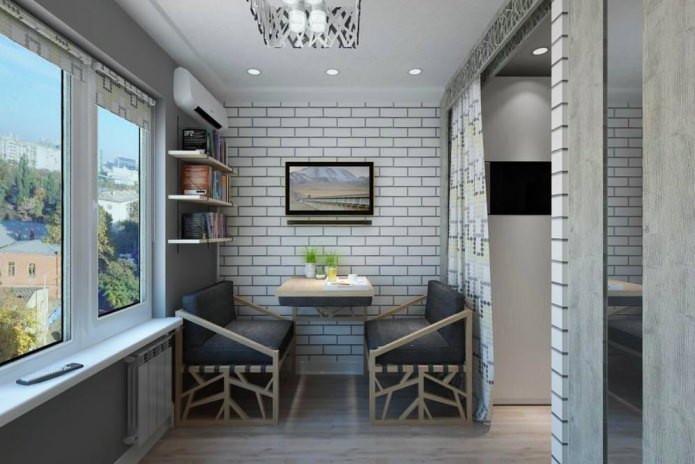 foto van het interieur van een appartement van 14 m?.