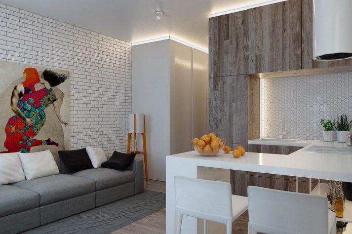 Ontwerp van een studio-appartement
