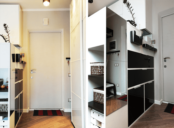 Entree in het appartement