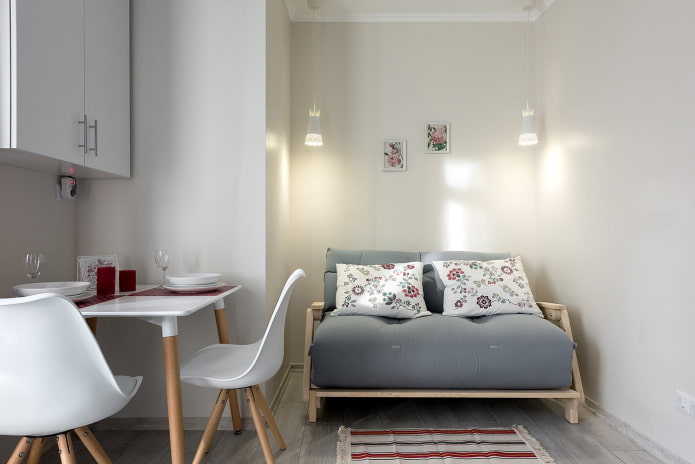 keukenontwerp in een appartement van 35 vierkante meter