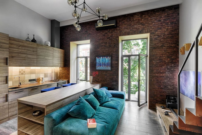35 vierkante meter appartement in loftstijl