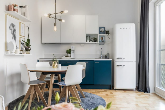 interieur van een appartement van 36 vierkante meter in Scandinavische stijl