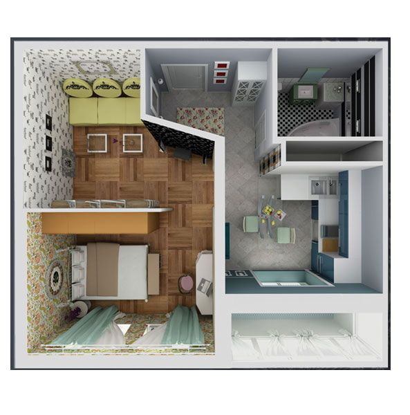 Eenkamerappartement 37 m?