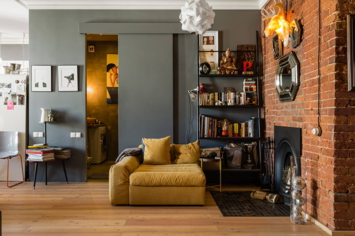 Woonkamer in loftstijl