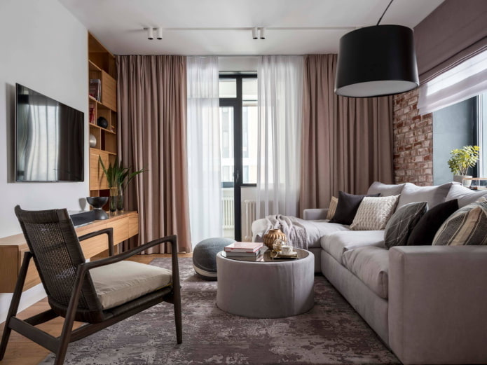 Woonkamer in moderne stijl