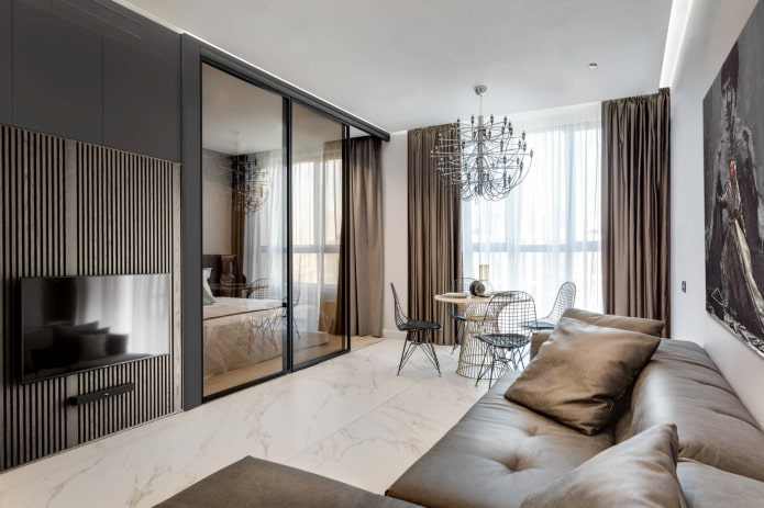 Eenkamerappartement in moderne stijl