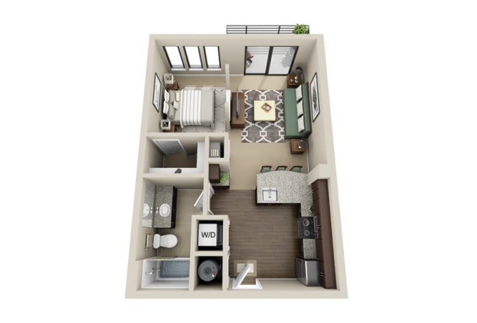 indeling appartement 40 vierkante meter