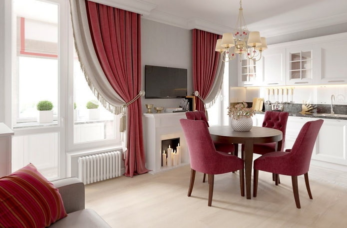 Appartement van 40 vierkante meter in klassieke stijl