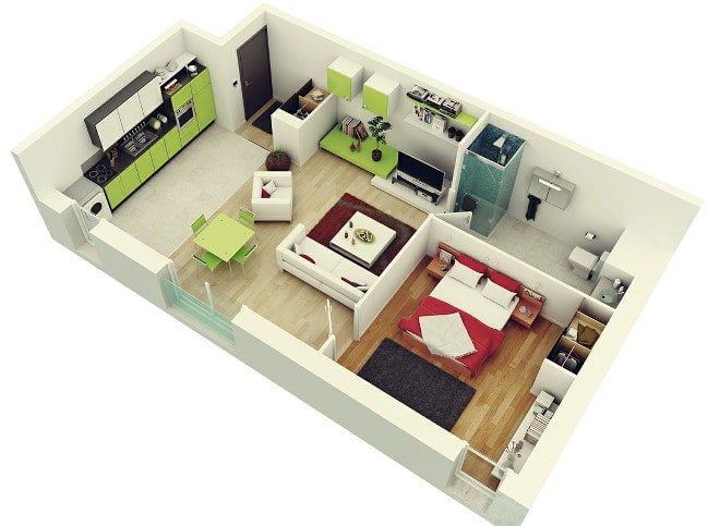 Appartement in Europese stijl zonder gang