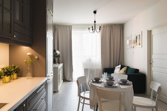 Europees appartement in Scandinavische stijl