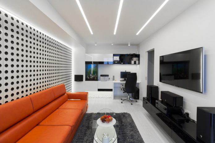 Hightech in een tweekamerappartement in Europese stijl