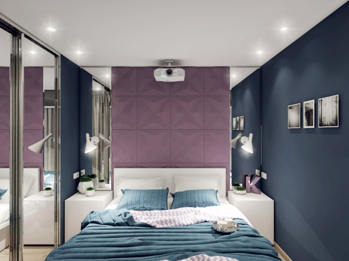 Slaapkamer met spiegels