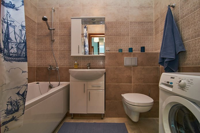 Badkamer in een appartement van 44 m?